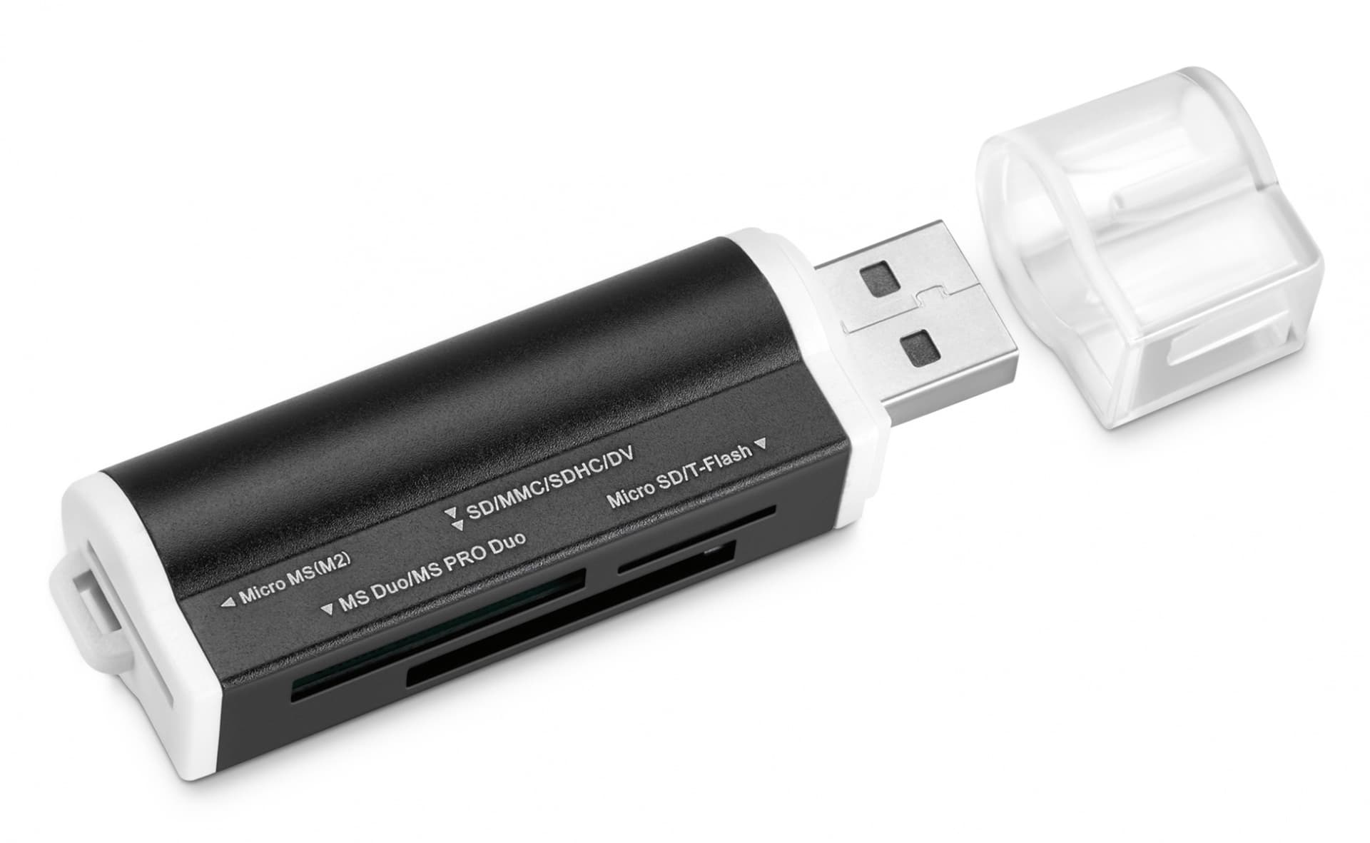 Устройство чтения карт памяти USB2.0 Buro BU-CR-3101 черный - фото 3