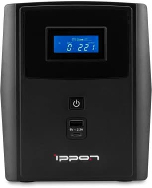 Источник бесперебойного питания Ippon Smart Power Pro II 1600 960Вт 1600ВА черный - фото 2