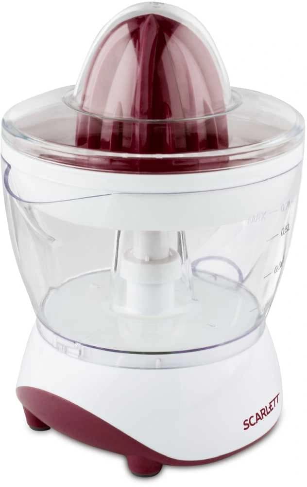 Соковыжималка цитрусовая Scarlett SC-JE50C06 25Вт рез.сок.:700мл. белый/коричневый