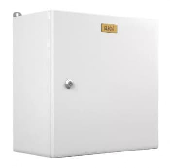 Шкаф электротехнический Elbox EMW-400.300.210-1-IP66 потол.пан. пан.основ. монтаж.пан. одноствор. настенный 400мм 300мм 210мм 195мм IP66 несъемн.бок.пан. 50кг серый сталь нержавеющая уличный всепогодный - фото 2