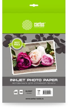 Фотобумага Cactus CS-GA4150100ED A4/150г/м2/100л./белый глянцевое для струйной печати - фото 2