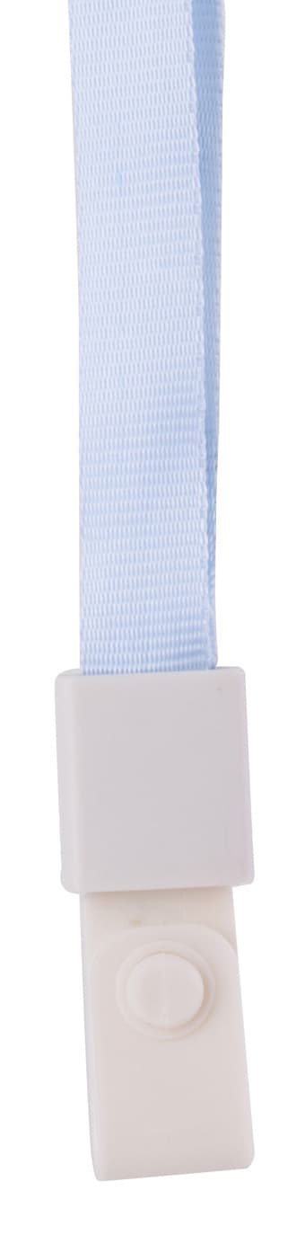 Шнур для пропуска Deli 8352l-blue 45х1см нейлон голубой (упак.:12шт) пластиковый пакет - фото 5