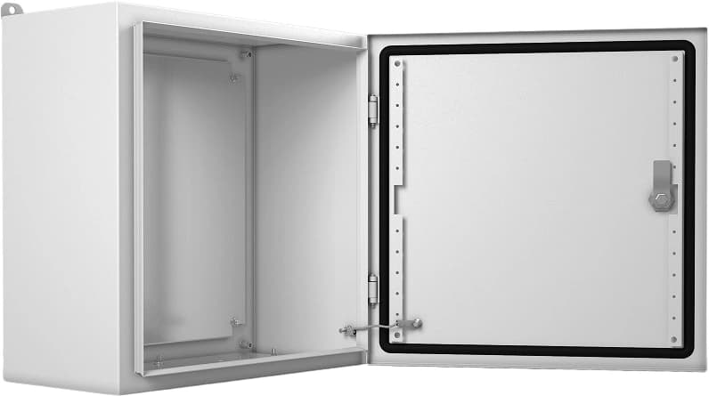 Шкаф электротехнический Elbox EMW-800.500.300-1-IP66 потол.пан. пан.основ. монтаж.пан. одноствор. настенный 800мм 500мм 300мм 285мм IP66 несъемн.бок.пан. 150кг серый сталь уличный всепогодный - фото 4