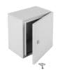 Шкаф электротехнический Elbox EMW-500.400.210-1-IP66 одноствор. настенный 500мм 400мм 210мм 195мм IP66 несъемн.бок.пан. 100кг светло-серый сталь - фото 3