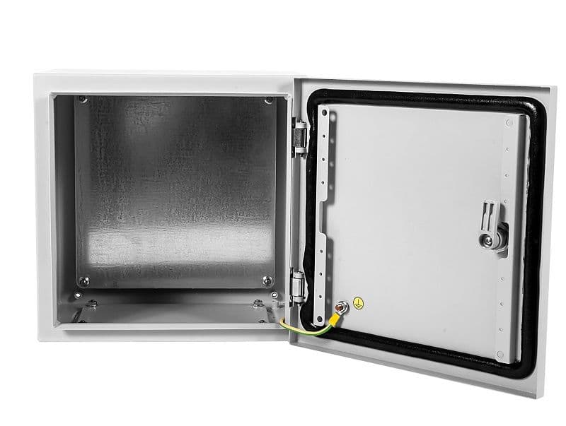 Шкаф электротехнический Elbox EMW-500.400.210-1-IP66 одноствор. настенный 500мм 400мм 210мм 195мм IP66 несъемн.бок.пан. 100кг светло-серый сталь - фото 4