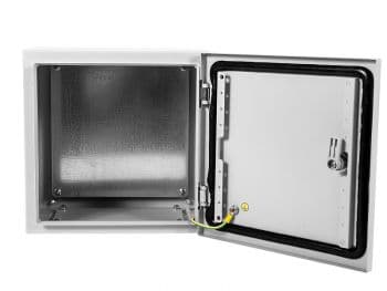 Шкаф электротехнический Elbox EMW-500.400.210-1-IP66 одноствор. настенный 500мм 400мм 210мм 195мм IP66 несъемн.бок.пан. 100кг светло-серый сталь - фото 5