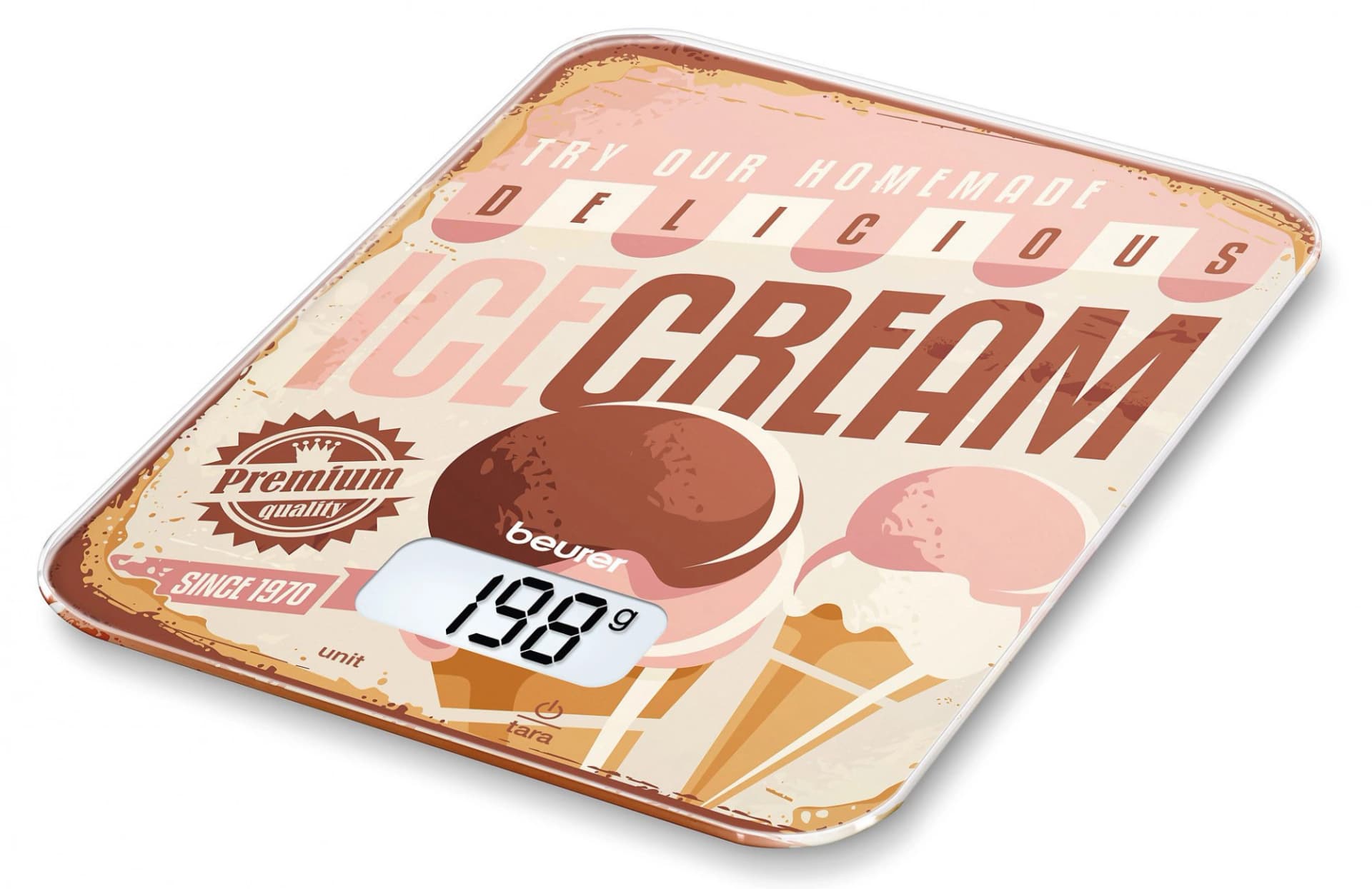 Весы кухонные электронные Beurer KS19 Ice Cream макс.вес:5кг рисунок