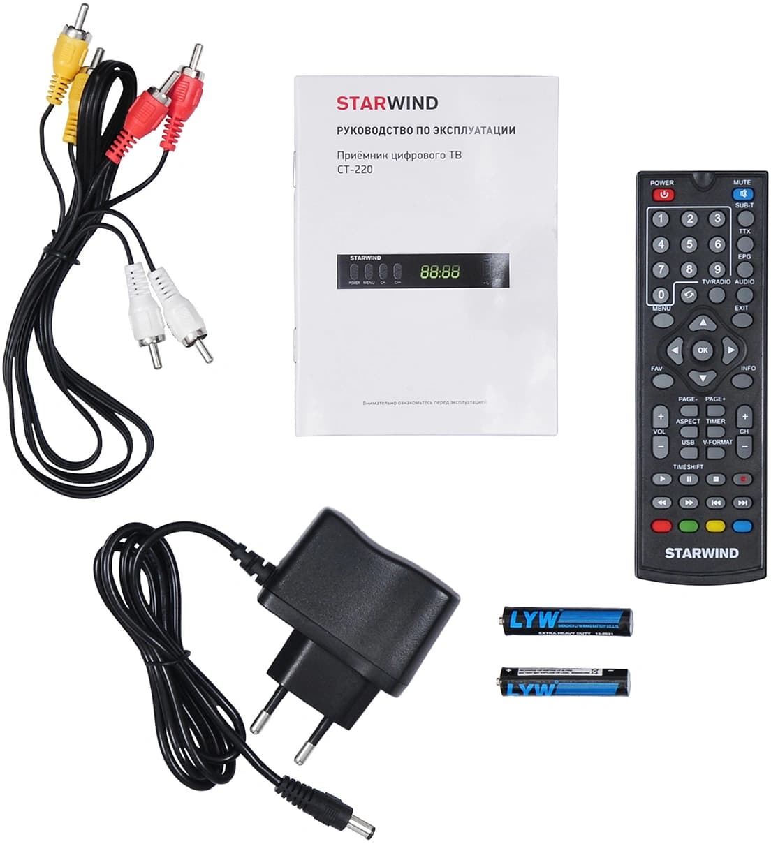 Ресивер DVB-T2 Starwind CT-220 черный - фото 4