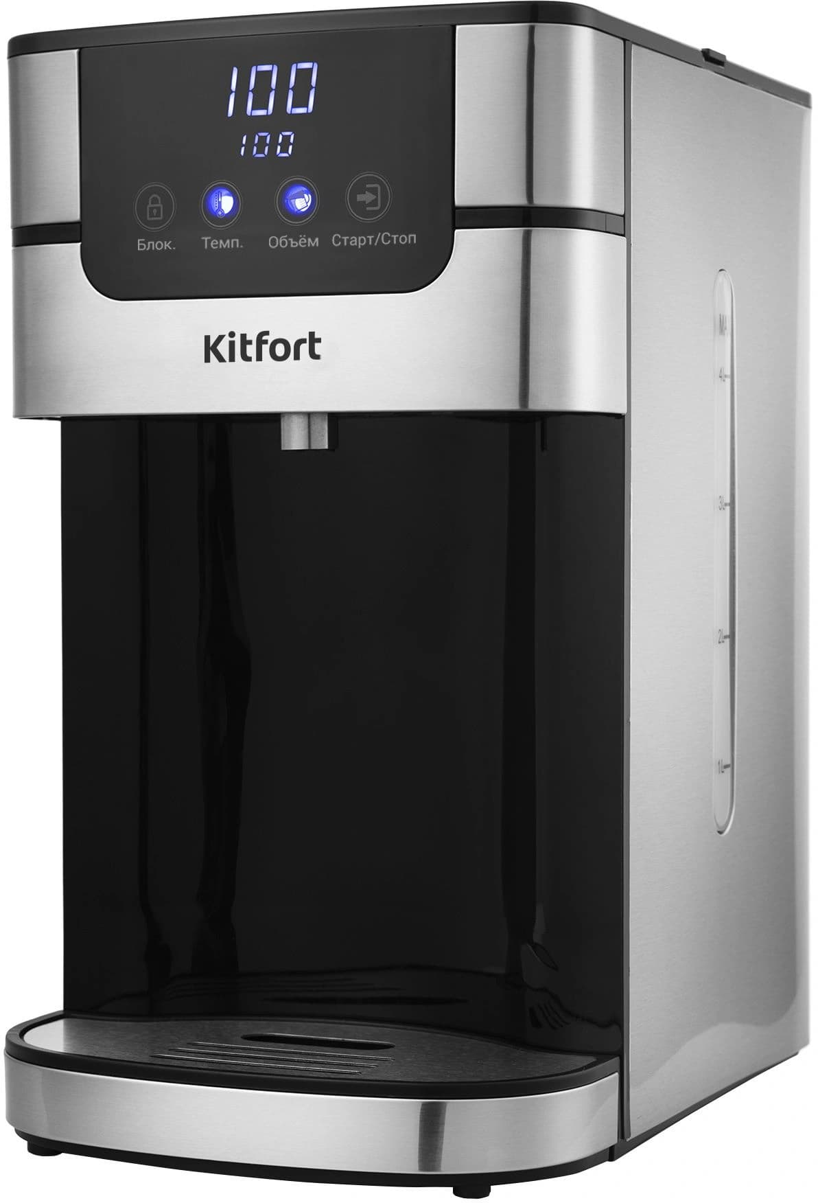 Термопот Kitfort КТ-2501 4л. 2618Вт черный/серебристый - фото 3