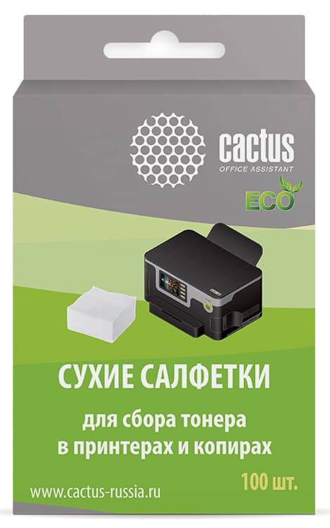 Салфетки Cactus CS-P2003E для сбора тонера 100шт сухих - фото 2