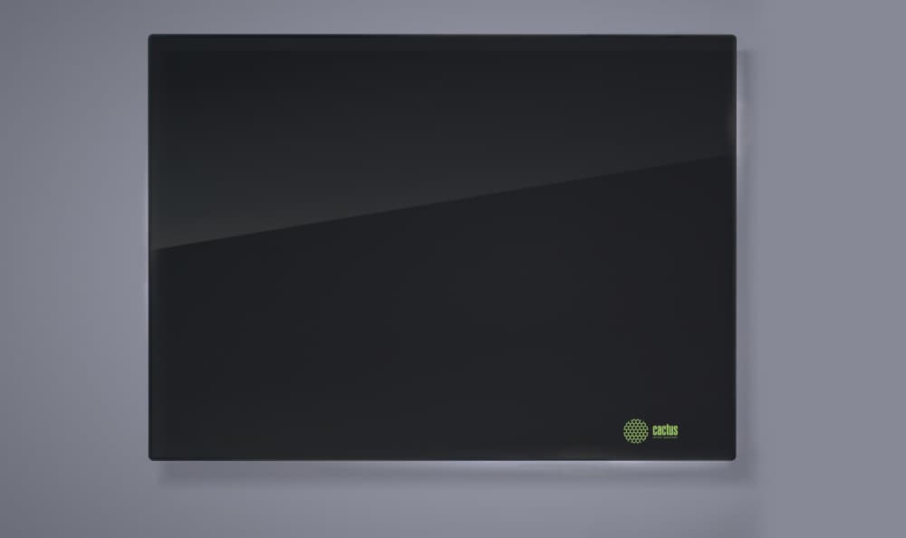 Доска стеклянная Cactus CS-GBD-90x120-BK стеклянная черный 90x120см стекло - фото 2