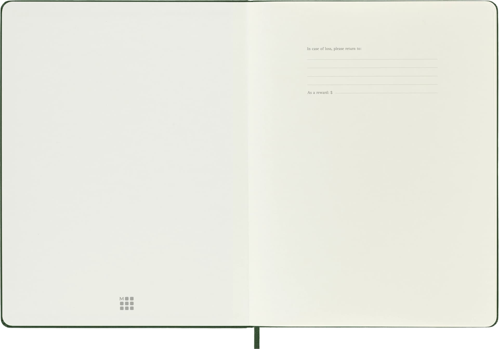 Блокнот Moleskine CLASSIC QP092K15 XLarge 190х250мм 192стр. нелинованный твердая обложка зеленый - фото 3