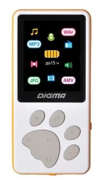 Плеер Hi-Fi Flash Digma S4 8Gb белый/оранжевый/1.8"/FM/microSDHC - фото 2