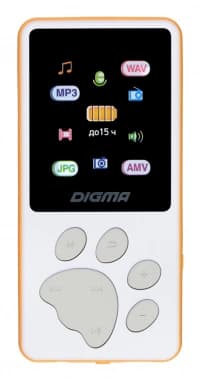 Плеер Hi-Fi Flash Digma S4 8Gb белый/оранжевый/1.8"/FM/microSDHC - фото 5