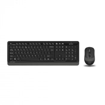 Клавиатура + мышь A4Tech Fstyler FG1010 клав:черный/серый мышь:черный/серый USB беспроводная Multimedia (FG1010 GREY) - фото 2