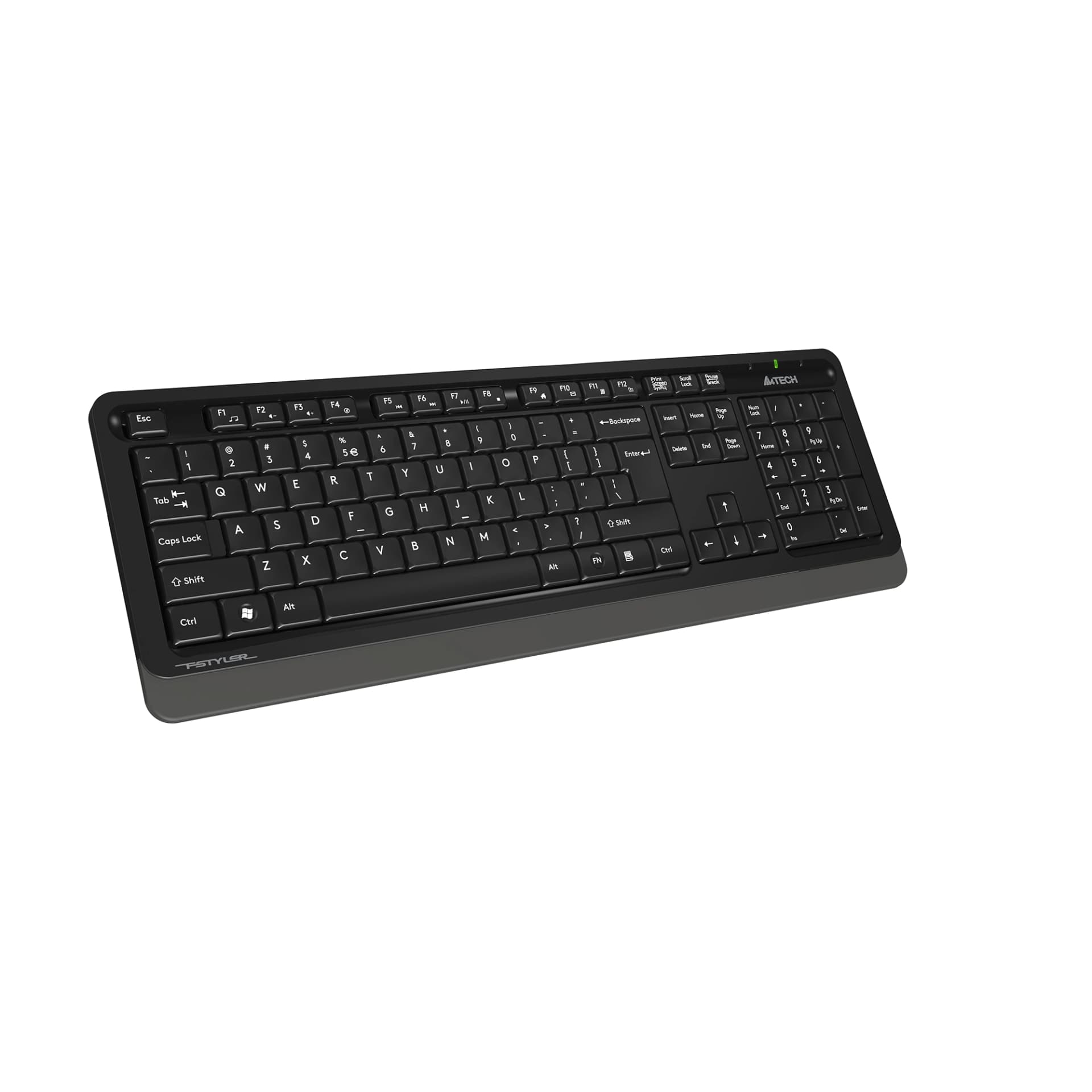 Клавиатура + мышь A4Tech Fstyler FG1010 клав:черный/серый мышь:черный/серый USB беспроводная Multimedia (FG1010 GREY) - фото 4