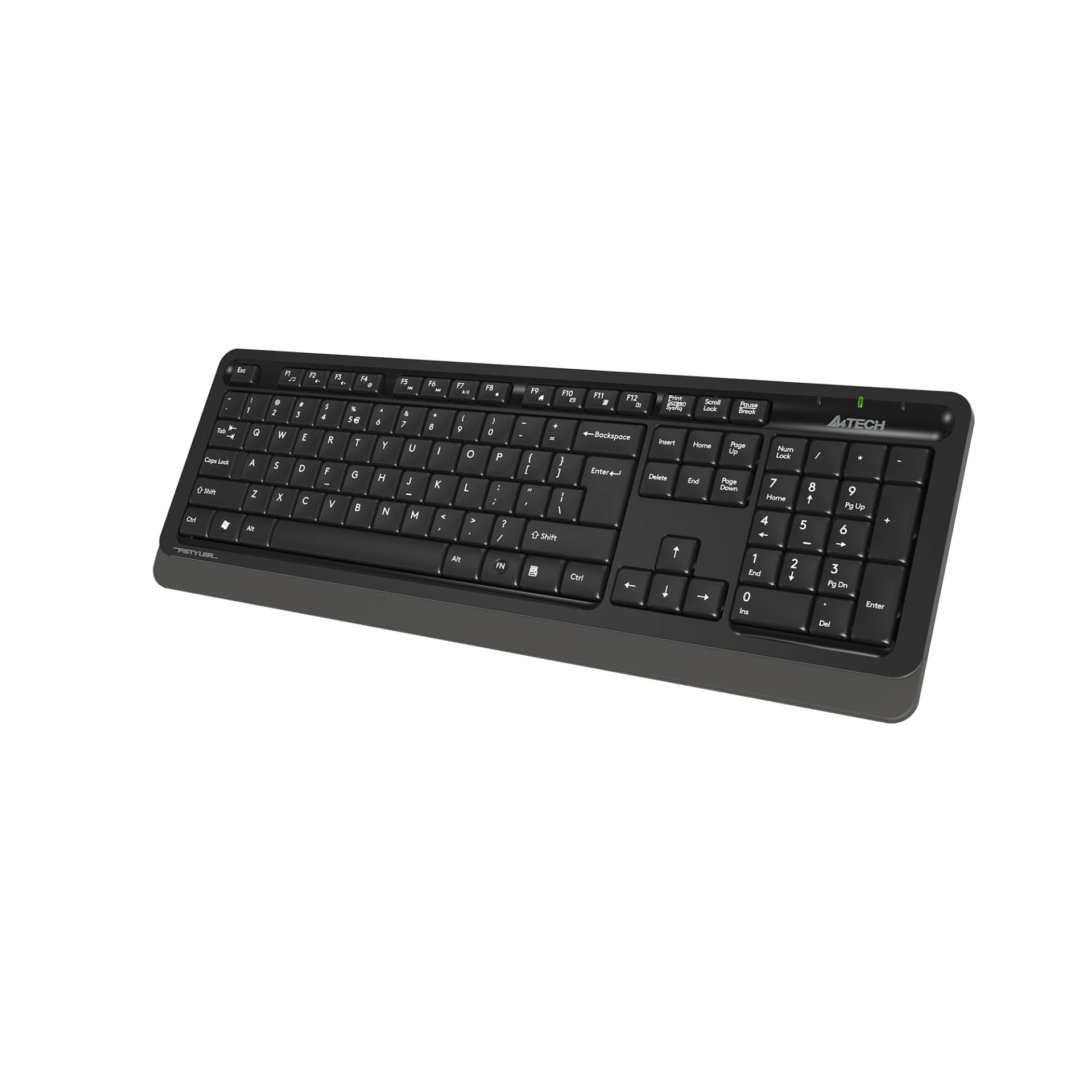 Клавиатура + мышь A4Tech Fstyler FG1010 клав:черный/серый мышь:черный/серый USB беспроводная Multimedia (FG1010 GREY) - фото 5