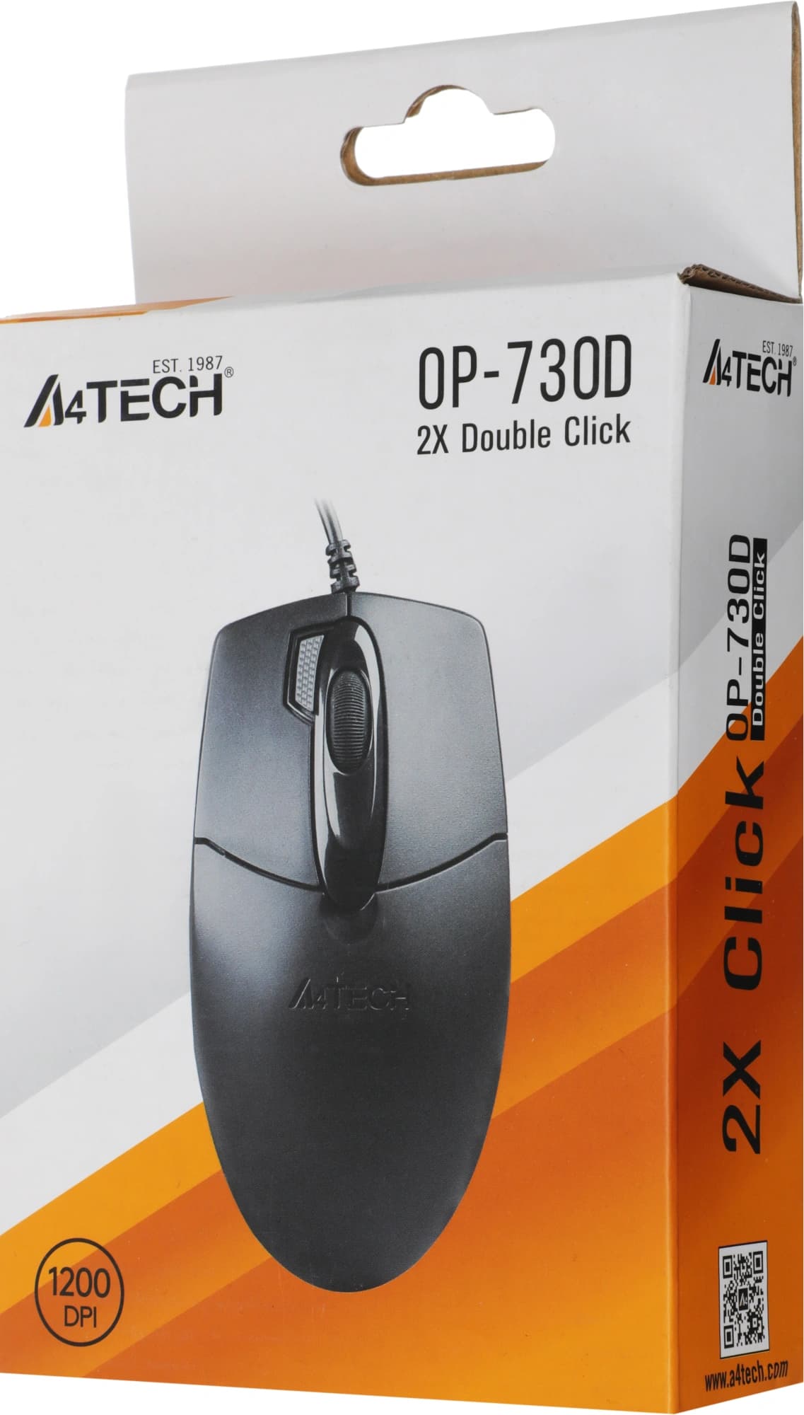 Мышь A4Tech OP-730D черный оптическая 1200dpi USB 4but - фото 5