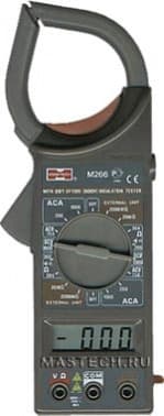 Клещи токоизмерительные Mastech M266 цифр. измер.ток:переменный черный (13-1306) - фото 3
