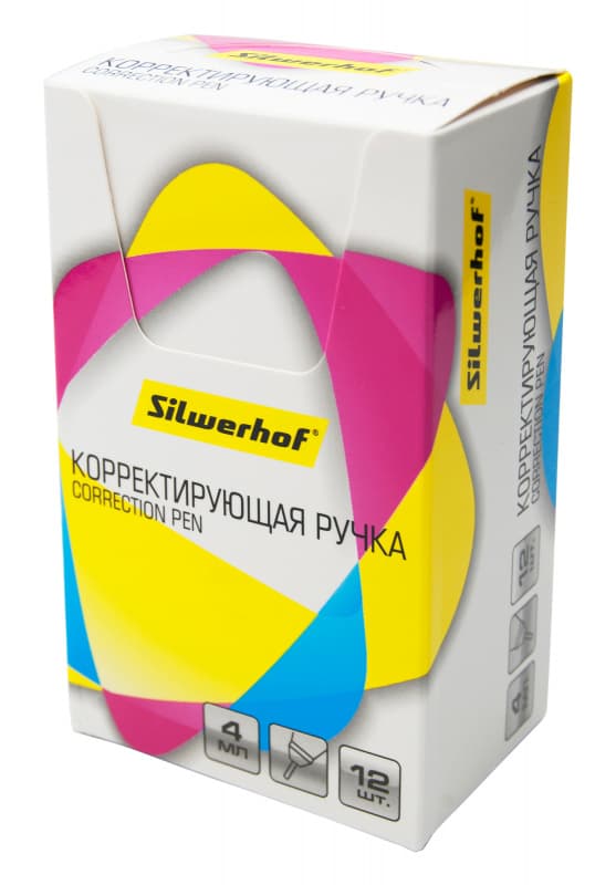 Ручка корректор Silwerhof 443006 шариковый 4мл дисплей картонный - фото 3