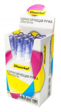 Ручка корректор Silwerhof 443006 шариковый 4мл дисплей картонный - фото 3
