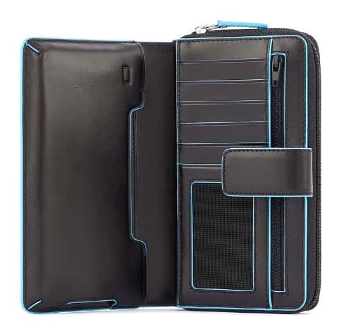 Кошелек женский Piquadro Blue Square PD1354B2R/N черный натур.кожа - фото 4