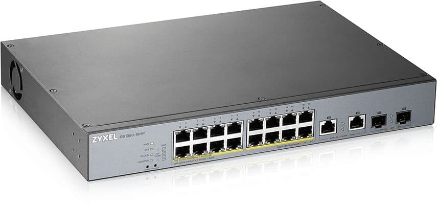 Коммутатор Zyxel GS1350-18HP-EU0101F (L2) 16x1Гбит/с 2xКомбо(1000BASE-T/SFP) 16PoE+ 250W управляемый - фото 4