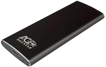 Внешний корпус SSD AgeStar 3UBNF2C SATA III USB 3.1 USB3.1 алюминий черный M2 2280 B-key - фото 2