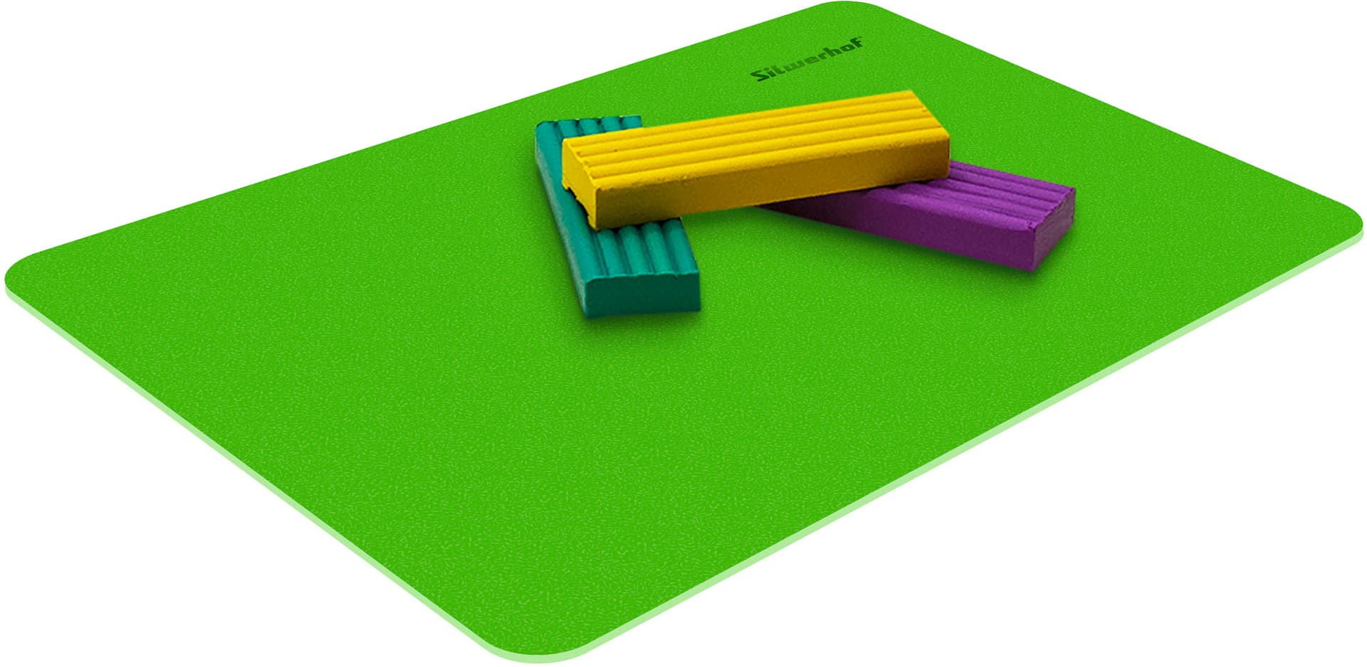 Доска для лепки Silwerhof 957008 Neon прямоугольная A5 пластик 1мм зеленый - фото 5