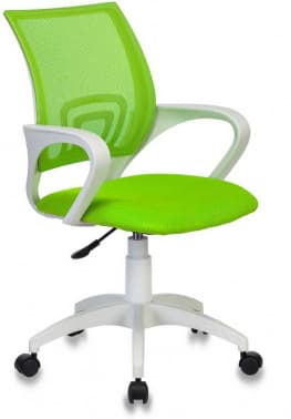 Кресло Бюрократ CH W696 салатовый TW-03A сиденье салатовый TW-18 сетка/ткань крестов. пластик белый - фото 5