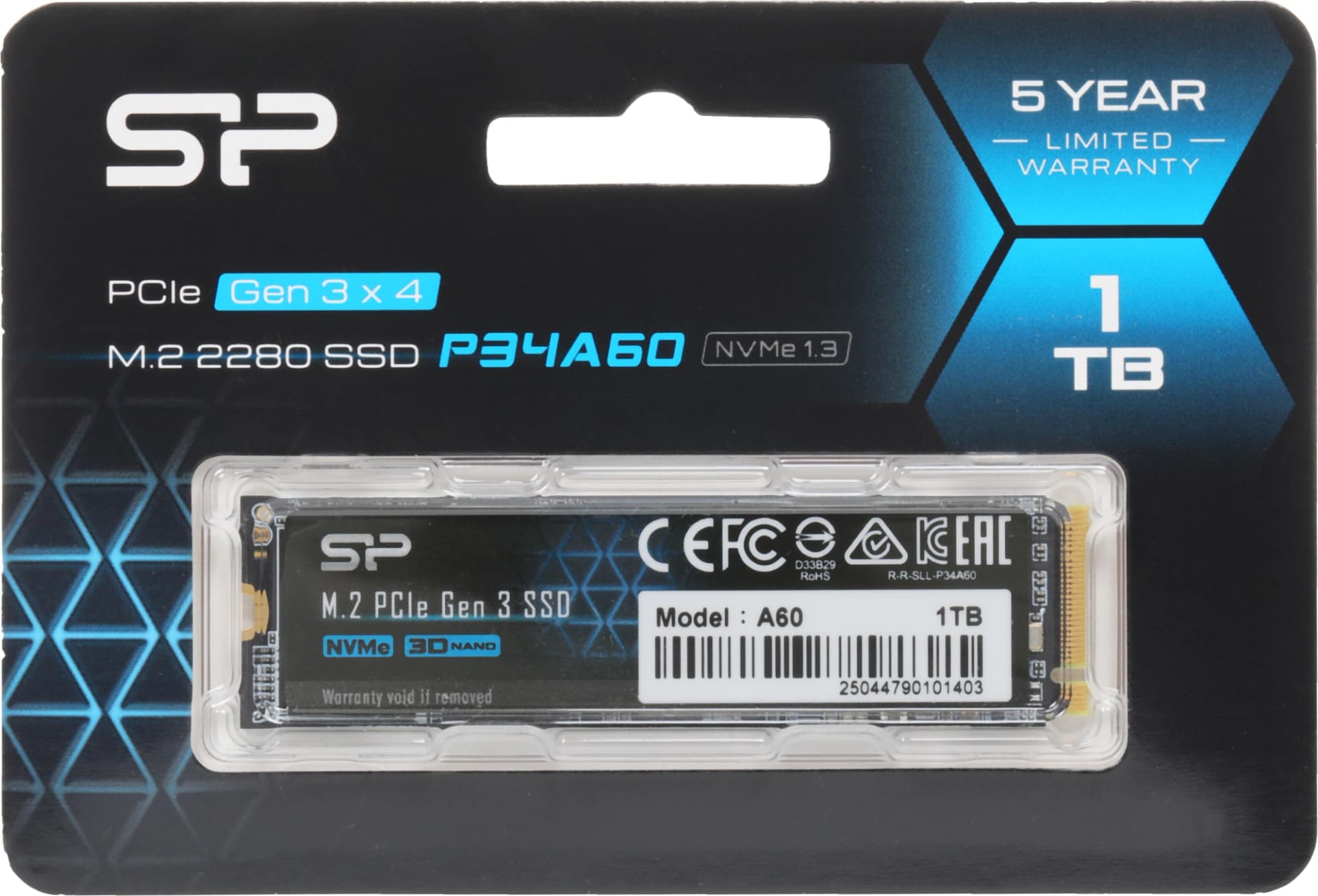Накопитель SSD Silicon Power PCIe 3.0 x4 1TB SP001TBP34A60M28 M-Series M.2 2280 - фото 4