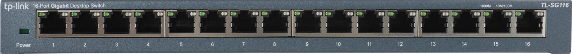 Коммутатор TP-Link TL-SG116 (L2) 16x1Гбит/с неуправляемый - фото 5