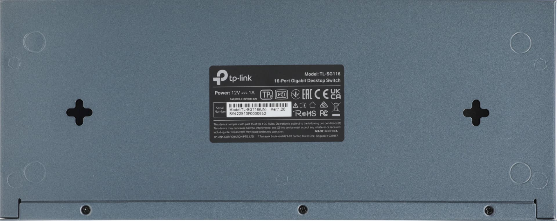 Коммутатор TP-Link TL-SG116 (L2) 16x1Гбит/с неуправляемый - фото 4