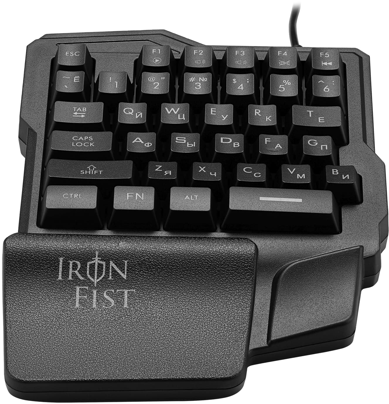 Игровой блок Оклик 701G IRON FIST черный USB for gamer LED (подставка для запястий) (1196590) кабель 1.8м - фото 4