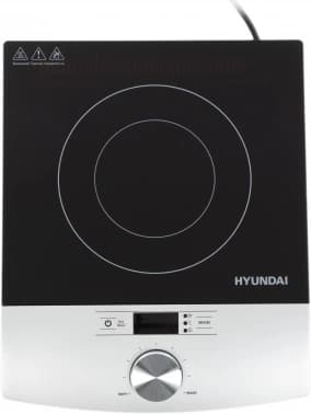 Плита Индукционная Hyundai HYC-0102 серебристый/черный стеклокерамика (настольная) - фото 2