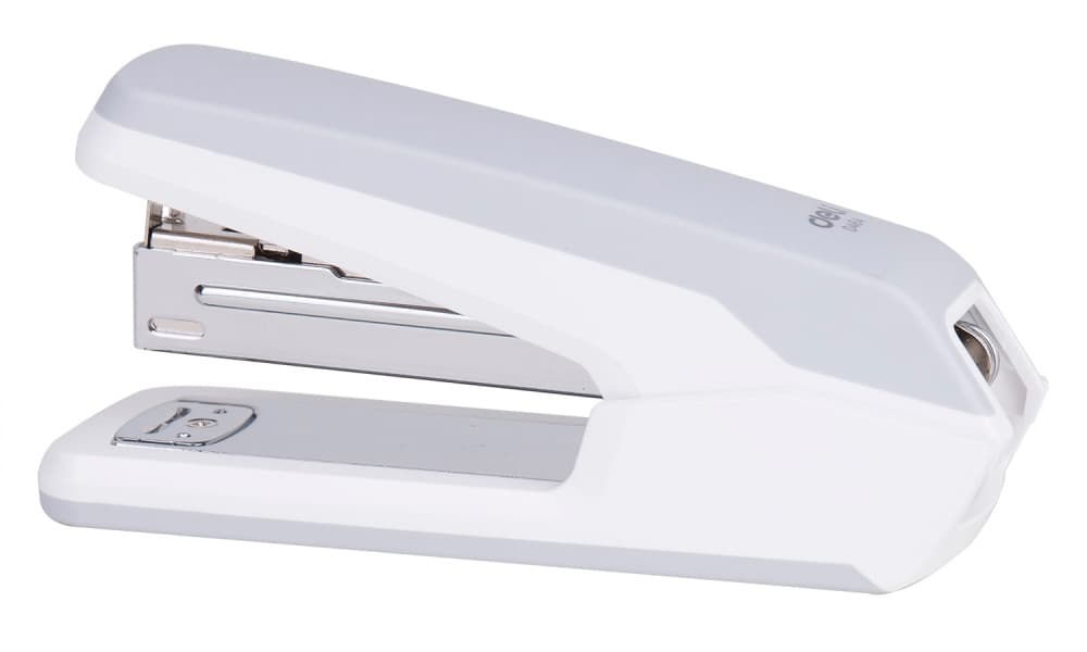 Степлер настольный Deli E0464WHITE Exceed 24/6 26/6 (25листов) белый 100скоб металл/пластик закрытый коробка - фото 3