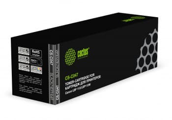 Картридж лазерный Cactus CS-C047 Cartridge 047 черный (1600стр.) для Canon LBP112/LBP113W - фото 2