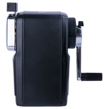Точилка для карандашей механическая Deli 71156BLACK 1 отверстие металл черный - фото 5