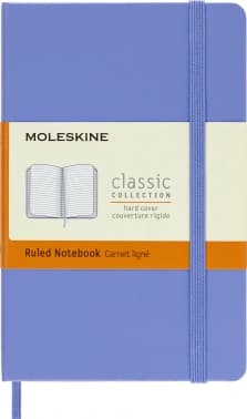 Блокнот Moleskine CLASSIC MM710B42 Pocket 90x140мм 192стр. линейка твердая обложка голубая гортензия - фото 2