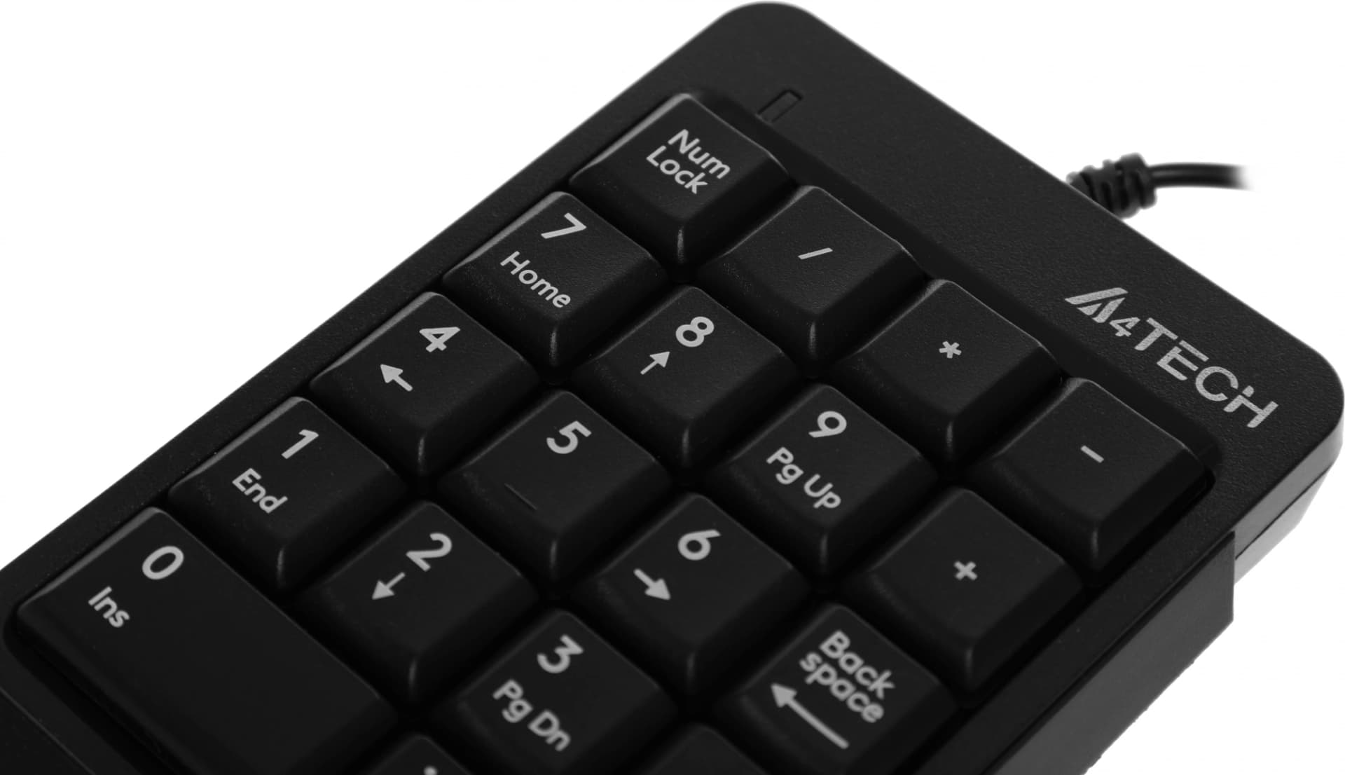 Числовой блок A4Tech FK13P черный USB slim для ноутбука (FK13P BLACK) кабель 1.5м - фото 4