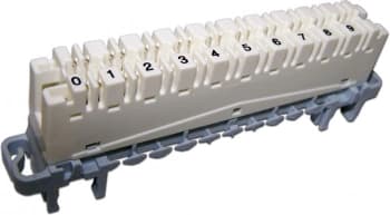 Плинт Lanmaster TWT-LSA10P-DIS-5E 10 пар LSA-PROFIL размык. ABS пластик белый - фото 2