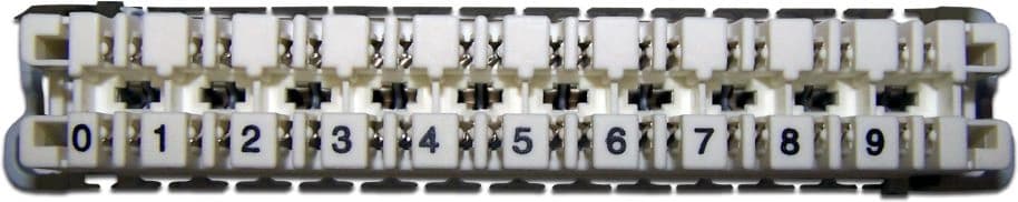 Плинт Lanmaster TWT-LSA10P-DIS-5E 10 пар LSA-PROFIL размык. ABS пластик белый - фото 4