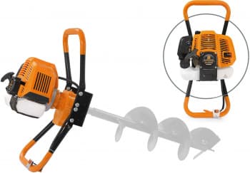 Мотобур Carver AG-43/000 бытовой 2-х такт. 1250Вт 1.7л.с. 43см3 6500об/мин (01.003.00038) - фото 2