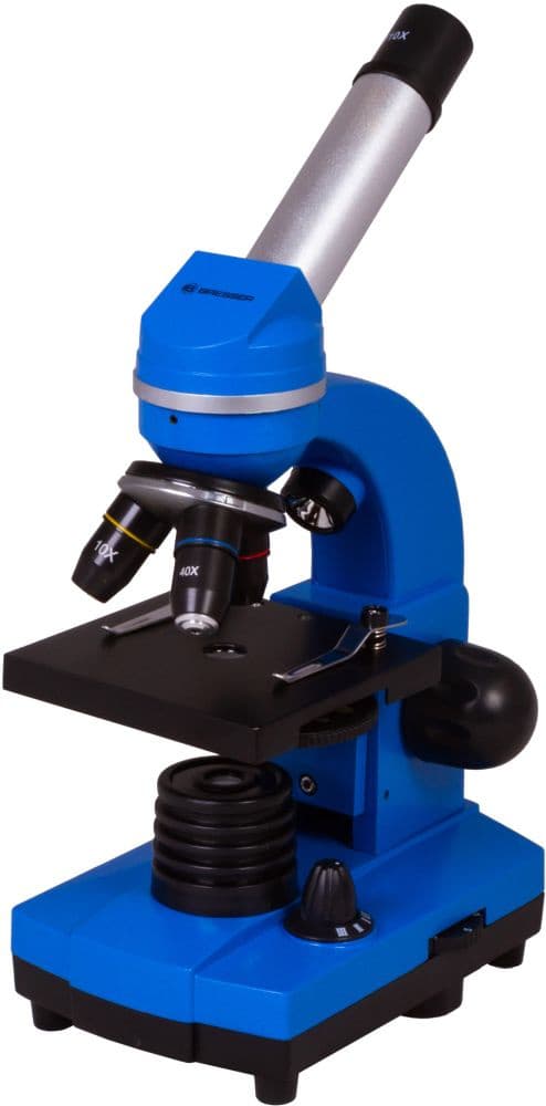 Микроскоп Bresser Junior Biolux SEL монокуляр 40-1600x на 3 объектива синий