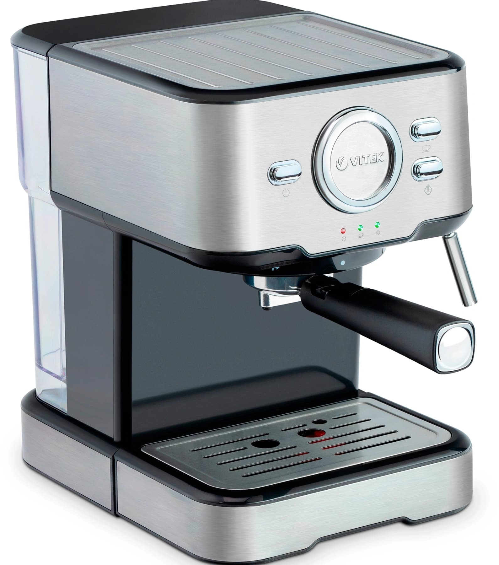 Кофеварка рожковая Vitek VT-1520 850Вт серебристый/черный - фото 4