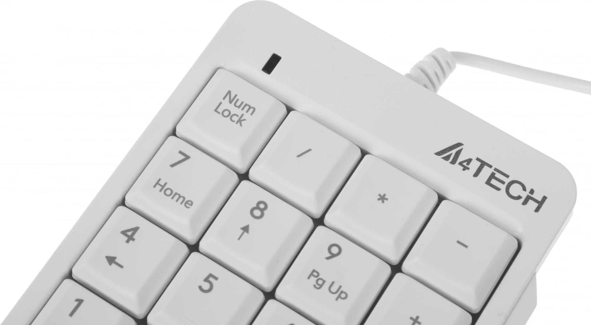 Числовой блок A4Tech FK13P белый USB slim для ноутбука (FK13P WHITE) кабель 1.5м - фото 5