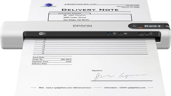 Сканер протяжный Epson WorkForce DS-80W (B11B253402) A4 белый