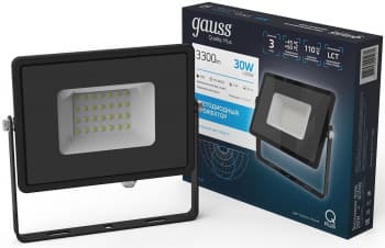 Прожектор уличный Gauss Qplus 613511330 светодиодный 30Втчерный - фото 5