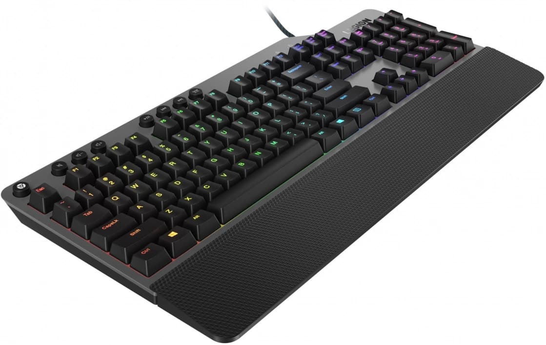 Клавиатура Lenovo K500 RGB механическая черный USB Multimedia for gamer LED (подставка для запястий) (GY40T26479) кабель 1.8м - фото 3