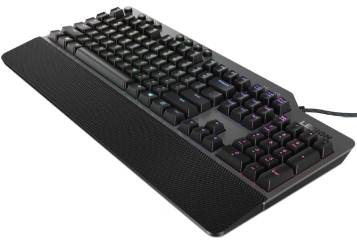 Клавиатура Lenovo K500 RGB механическая черный USB Multimedia for gamer LED (подставка для запястий) (GY40T26479) кабель 1.8м - фото 5